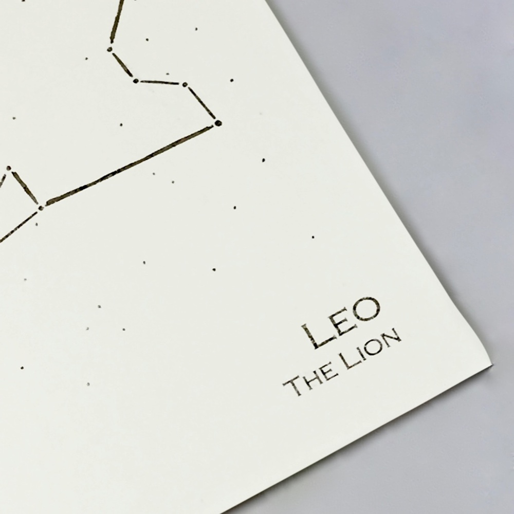 Leo Constellation Zodiac Art Print / Gold Foil - Picture 2 of 2
